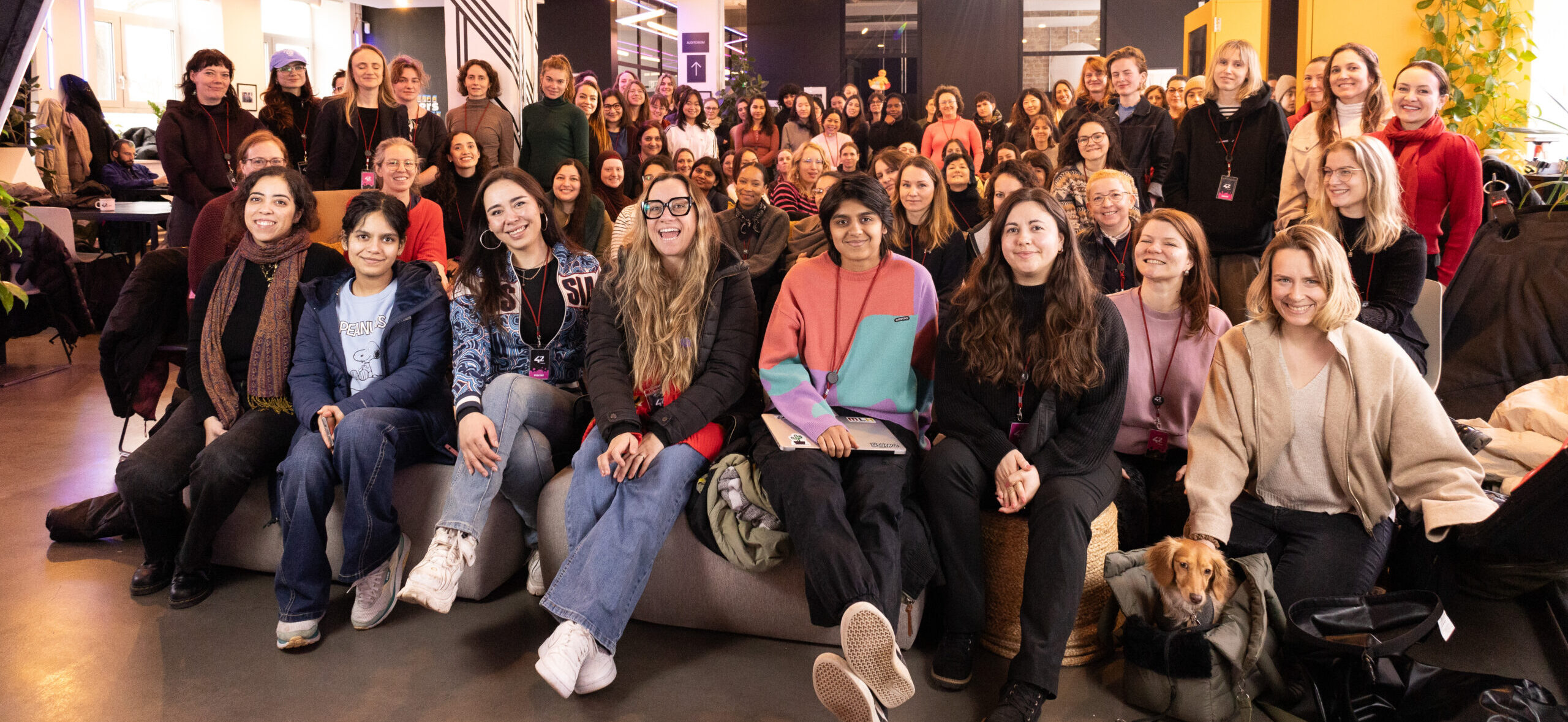 Women at a coding school